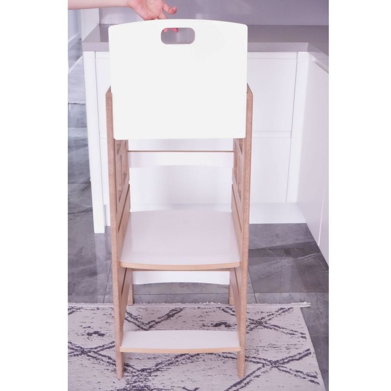 Casa si Gradina - Mobilier - Mobilier copii - Mobilier camera copiilor - Turn educational, Hanah Home, mdf, maro si alb, 90x41x40 cm - Infinity.ro