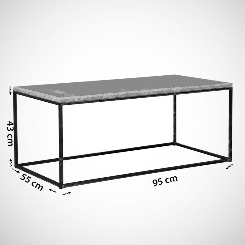 Casa si Gradina - Mobilier - Mese si birouri - Masute de cafea - Masuta de cafea, Hanah Home, pal melaminat, alb, 95x55x43 cm, 801CMY2857 - Infinity.ro
