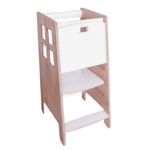 Casa si Gradina - Mobilier - Mobilier copii - Mobilier camera copiilor - Turn educational, Hanah Home, mdf, maro si alb, 90x41x40 cm - Infinity.ro