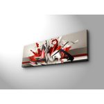 Casa si Gradina - Electrice - Tablouri electrice si accesorii - Tablou decorativ cu led, Wallxpert, panza piele de caprioara, multicolor, 30x90 cm, 254LED3249 - Infinity.ro