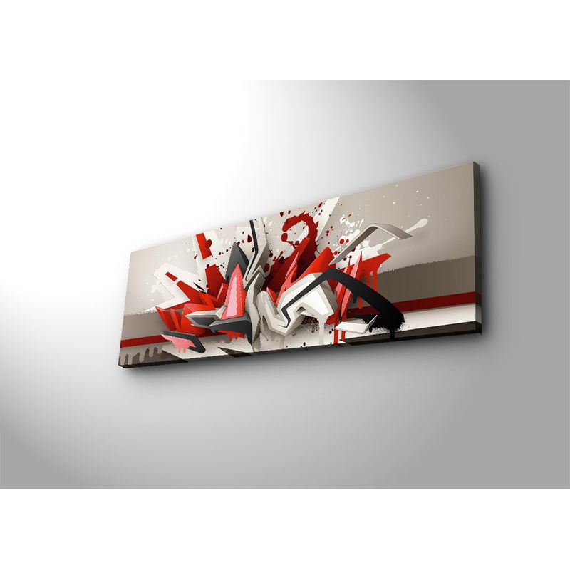 Casa si Gradina - Electrice - Tablouri electrice si accesorii - Tablou decorativ cu led, Wallxpert, panza piele de caprioara, multicolor, 30x90 cm, 254LED3249 - Infinity.ro