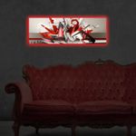 Casa si Gradina - Electrice - Tablouri electrice si accesorii - Tablou decorativ cu led, Wallxpert, panza piele de caprioara, multicolor, 30x90 cm, 254LED3249 - Infinity.ro