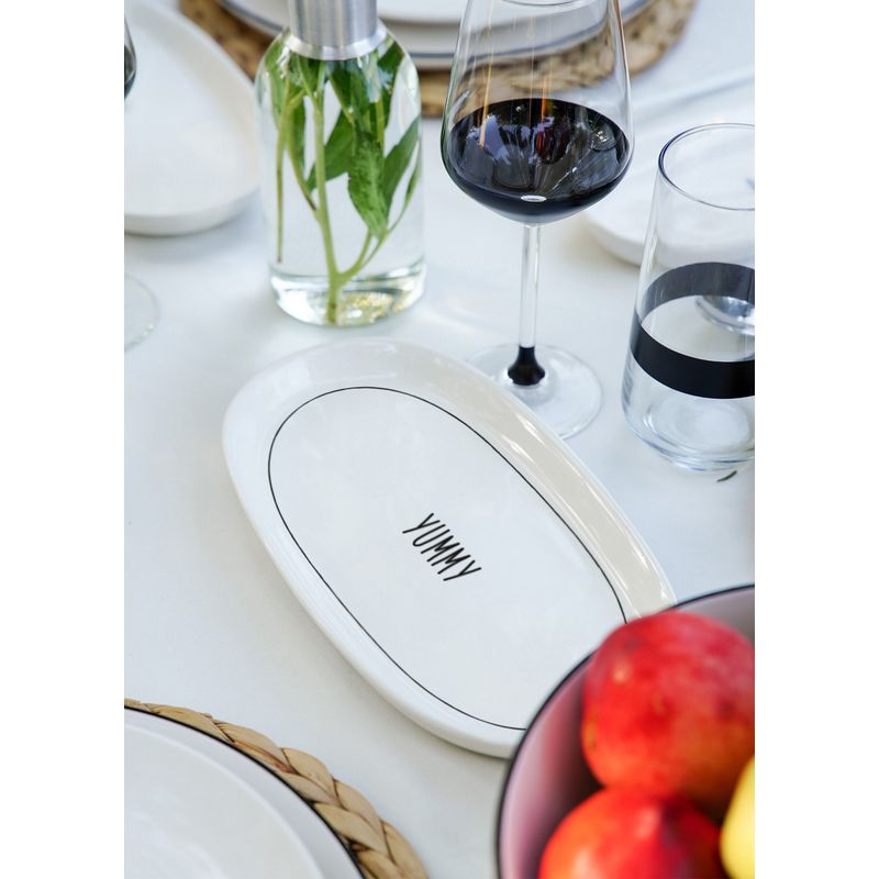 Casa si Gradina - Bucatarie si vesela - Vesela si tacamuri - Platouri de bucatarie - Set platouri, Hermia, ceramica, alb, 26x15x2 cm, 2 piese - Infinity.ro