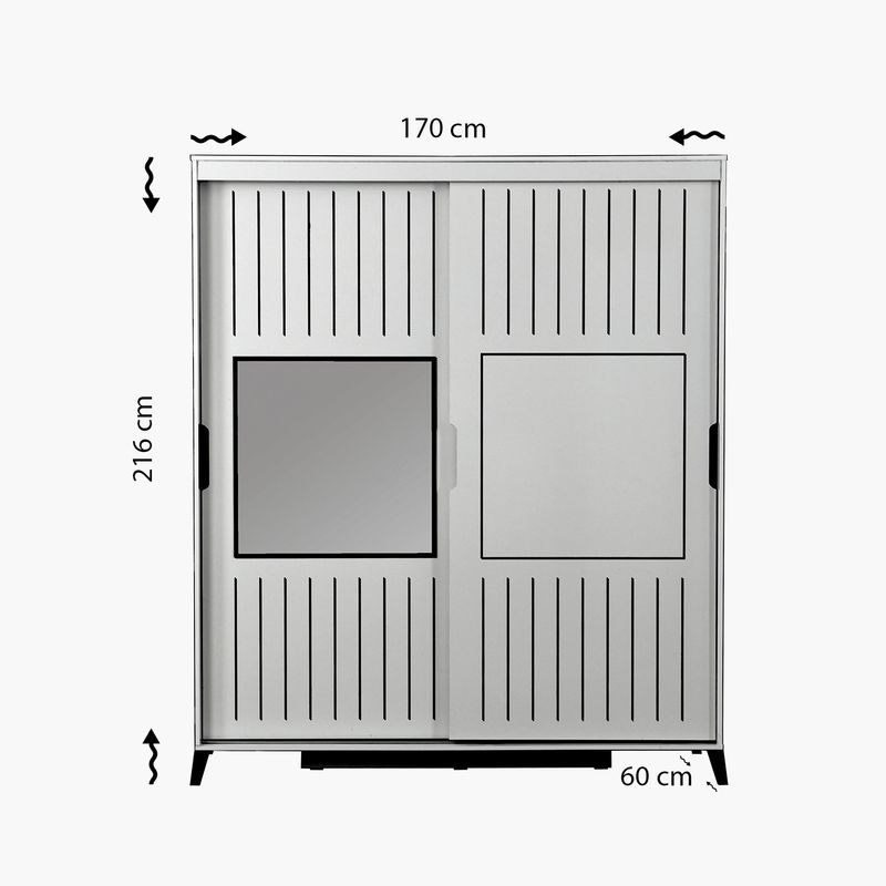 Casa si Gradina - Mobilier - Dulapuri si sifoniere - Dulapuri - Dulap, Hanah Home, pal melaminat, nuc, 170x60x216 cm - Infinity.ro
