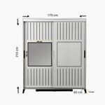 Casa si Gradina - Mobilier - Dulapuri si sifoniere - Dulapuri - Dulap, Hanah Home, pal melaminat, nuc, 170x60x216 cm - Infinity.ro