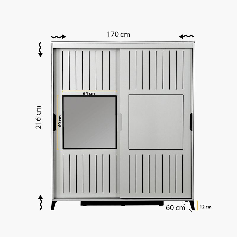 Casa si Gradina - Mobilier - Dulapuri si sifoniere - Dulapuri - Dulap, Hanah Home, pal melaminat, nuc, 170x60x216 cm - Infinity.ro