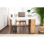 Casa si Gradina - Mobilier - Mese si birouri - Birouri - Birou de studiu, Hanah Home, pal melaminat, alb si pin atlantic, 130x50x72 cm - Infinity.ro