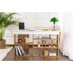 Casa si Gradina - Mobilier - Mese si birouri - Birouri - Birou de studiu, Hanah Home, pal melaminat, alb si pin atlantic, 130x50x72 cm - Infinity.ro