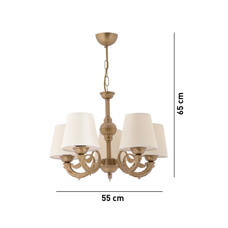 Casa si Gradina - Corpuri si surse de iluminat - Lustre si pendule - Candelabru, Opviq, metal, crem aur, 65x55 cm - Infinity.ro