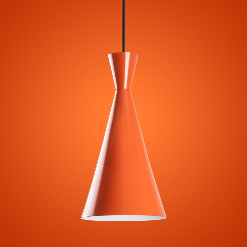 Casa si Gradina - Corpuri si surse de iluminat - Lustre si pendule - Lustra, Opviq, metal, portocaliu, inaltime reglabila 45-134 cm - Infinity.ro