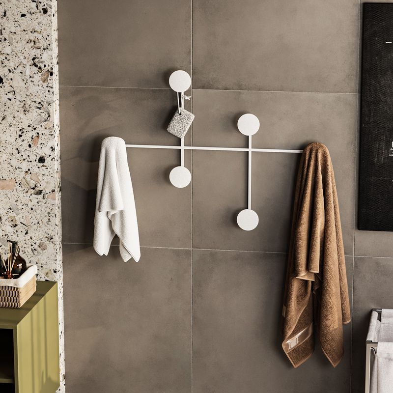 Casa si Gradina - Mobilier - Organizare si depozitare - Cuiere - Cuiere de perete, Wallxpert, metal, alb, 82x60x10 cm - Infinity.ro