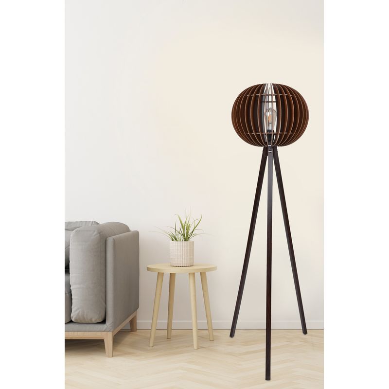 Casa si Gradina - Corpuri si surse de iluminat - Veioze si lampi - Lampadare - Lampadar, Opviq, mdf, nuc, 145 cm - Infinity.ro