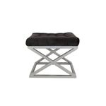 Casa si Gradina - Mobilier - Scaune si fotolii - Tabureti - Taburet, Atelier Del Sofa, metal, argintiu si negru, 42x50x40 cm - Infinity.ro