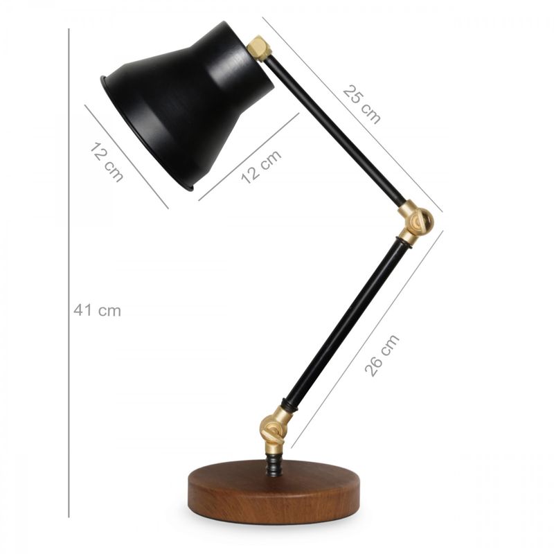 Casa si Gradina - Corpuri si surse de iluminat - Veioze si lampi - Veioze - Veioza, Opviq, metal, negru, 12x12x41 cm - Infinity.ro