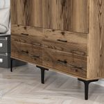 Casa si Gradina - Mobilier - Dulapuri si sifoniere - Sifoniere - Sifonier, Hanah Home, pal melaminat, nuc, 160x47.5x201.4 cm, 845HCT5487 - Infinity.ro