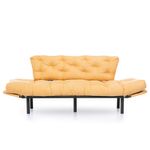 Casa si Gradina - Mobilier - Canapele si coltare - Canapele - Canapea extensibila 3 locuri, Hanah Home, metal, mustar, 185x85x70 cm - Infinity.ro