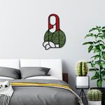 Casa si Gradina - Decoratiuni - Decoratiuni perete - Decoratiune de perete, Wallxpert, mdf si muschi, rosu si verde, 48x31 cm - Infinity.ro