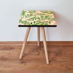 Casa si Gradina - Mobilier - Mese si birouri - Masute de cafea - Masuta laterala, Hanah Home, mdf, verde si somon, 35x35x42 cm - Infinity.ro