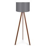 Casa si Gradina - Corpuri si surse de iluminat - Veioze si lampi - Lampadare - Lampadar, Opviq, mdf si pvc, maro si gri, 38x140 cm - Infinity.ro