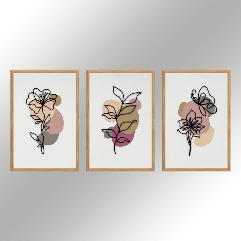 Casa si Gradina - Decoratiuni - Tablouri - Tablou decorativ, Wallxpert, mdf, multicolor, 50x35 cm, set 3 piese - Infinity.ro