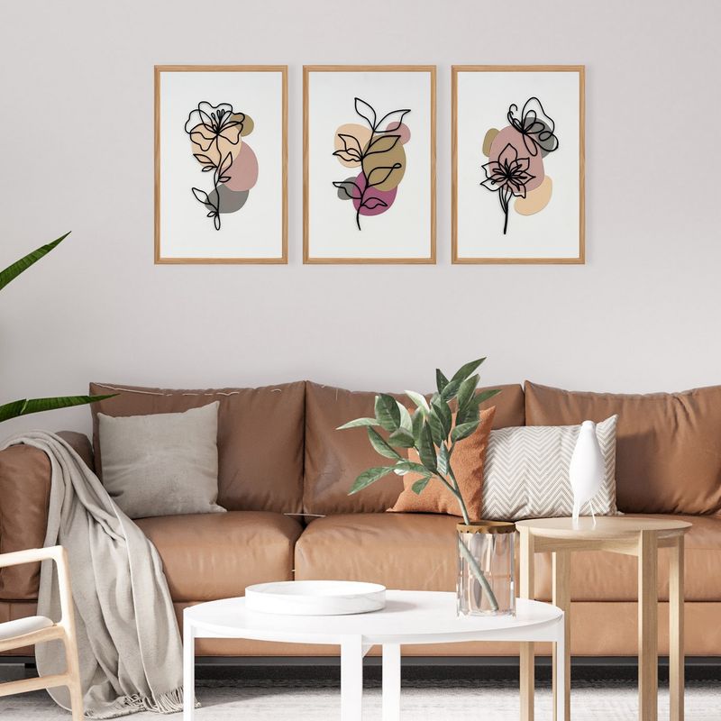 Casa si Gradina - Decoratiuni - Tablouri - Tablou decorativ, Wallxpert, mdf, multicolor, 50x35 cm, set 3 piese - Infinity.ro