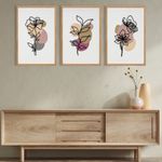 Casa si Gradina - Decoratiuni - Tablouri - Tablou decorativ, Wallxpert, mdf, multicolor, 50x35 cm, set 3 piese - Infinity.ro