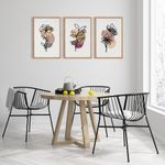 Casa si Gradina - Decoratiuni - Tablouri - Tablou decorativ, Wallxpert, mdf, multicolor, 50x35 cm, set 3 piese - Infinity.ro