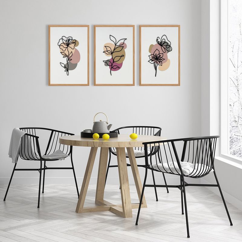 Casa si Gradina - Decoratiuni - Tablouri - Tablou decorativ, Wallxpert, mdf, multicolor, 50x35 cm, set 3 piese - Infinity.ro