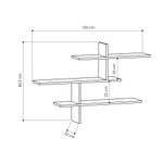 Casa si Gradina - Mobilier - Biblioteci si rafturi - Rafturi - Raft de perete, Hanah Home, pal melaminat, stejar, 123x80.5x22 cm - Infinity.ro