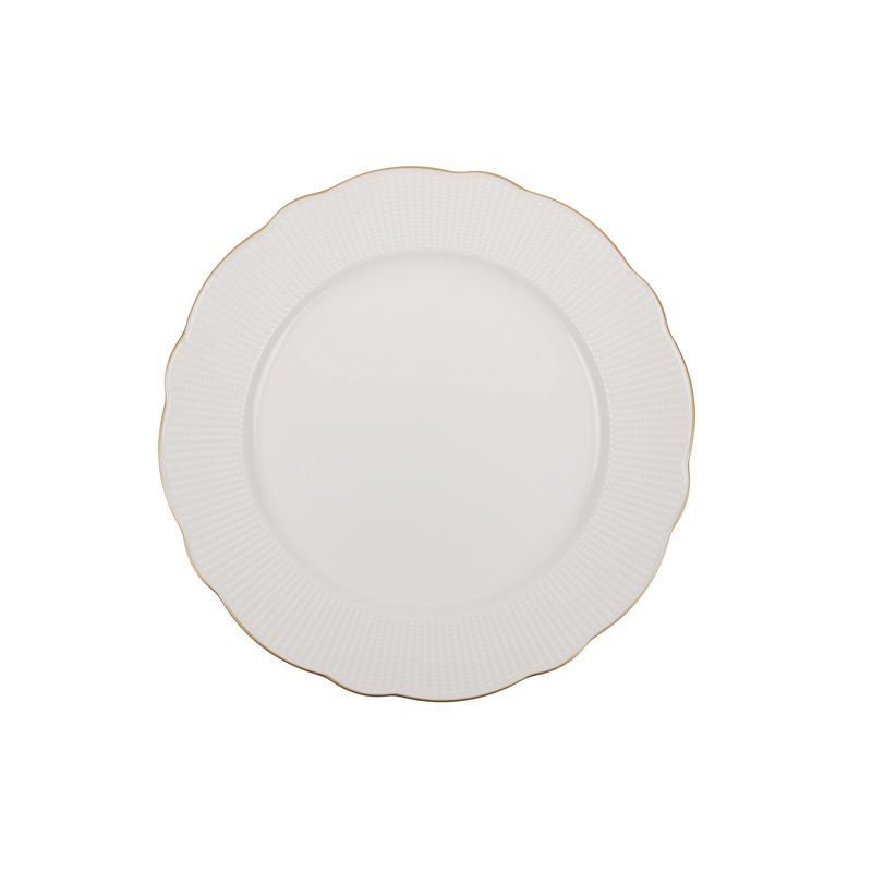 Casa si Gradina - Bucatarie si vesela - Vesela si tacamuri - Servicii de masa - Serviciu de masa 24 piese, Hermia, portelan, alb auriu - Infinity.ro