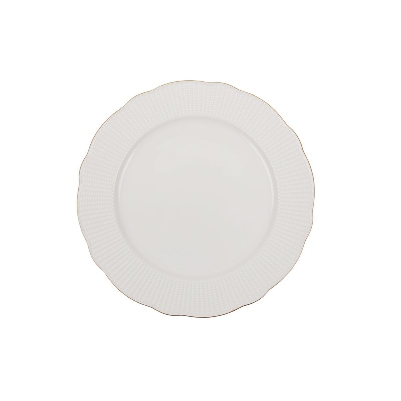 Casa si Gradina - Bucatarie si vesela - Vesela si tacamuri - Servicii de masa - Serviciu de masa 24 piese, Hermia, portelan, alb auriu - Infinity.ro