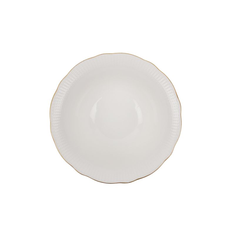 Casa si Gradina - Bucatarie si vesela - Vesela si tacamuri - Servicii de masa - Serviciu de masa 24 piese, Hermia, portelan, alb auriu - Infinity.ro