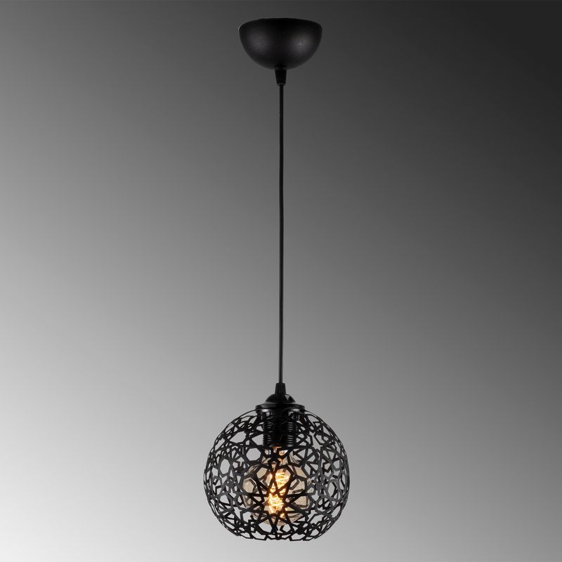Casa si Gradina - Corpuri si surse de iluminat - Lustre si pendule - Lustra, Opviq, metal, negru, diametru 17 cm, inaltime reglabila, 527ABY1780 - Infinity.ro