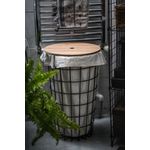 Casa si Gradina - Mobilier - Organizare si depozitare - Recipiente depozitare - Cos de rufe, Hanah Home, panou aglomerat melaminat, stejar si negru, 33.5x60x35.5 cm - Infinity.ro