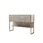 Casa si Gradina - Mobilier - Comode si corpuri - Console - Consola, Hanah Home, pal melaminat, travertin aur, 120x30x80 cm - Infinity.ro