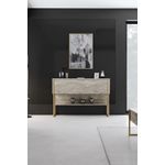 Casa si Gradina - Mobilier - Comode si corpuri - Console - Consola, Hanah Home, pal melaminat, travertin aur, 120x30x80 cm - Infinity.ro