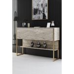 Casa si Gradina - Mobilier - Comode si corpuri - Console - Consola, Hanah Home, pal melaminat, travertin aur, 120x30x80 cm - Infinity.ro