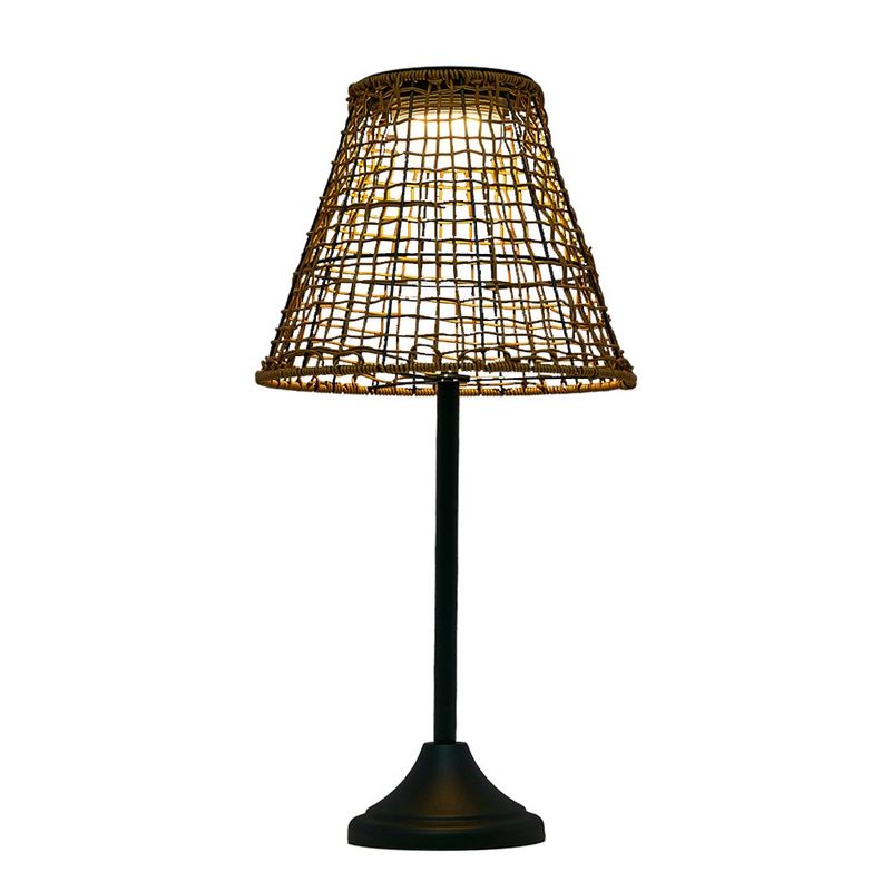 Casa si Gradina - Corpuri si surse de iluminat - Veioze si lampi - Lampadare - Lampadar, Opviq, ratan, stejar, diametru 32 cm, inaltime 64 cm - Infinity.ro