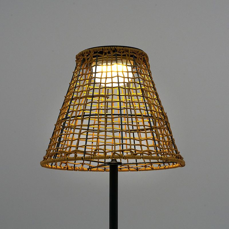 Casa si Gradina - Corpuri si surse de iluminat - Veioze si lampi - Lampadare - Lampadar, Opviq, ratan, stejar, diametru 32 cm, inaltime 64 cm - Infinity.ro