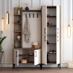 Casa si Gradina - Mobilier - Organizare si depozitare - Cuiere - Cuier, Hanah Home, pal melaminat, nuc si alb, 150x35x200 cm - Infinity.ro