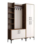 Casa si Gradina - Mobilier - Organizare si depozitare - Cuiere - Cuier, Hanah Home, pal melaminat, nuc si alb, 150x35x200 cm - Infinity.ro