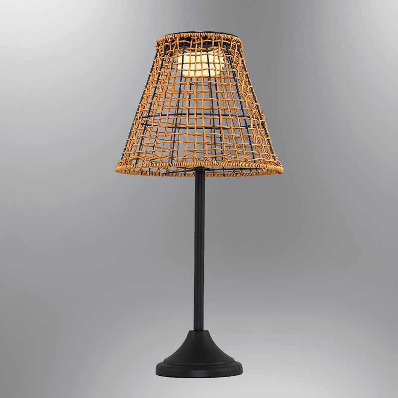 Casa si Gradina - Corpuri si surse de iluminat - Veioze si lampi - Lampadare - Lampadar, Opviq, ratan, stejar, diametru 32 cm, inaltime 64 cm - Infinity.ro