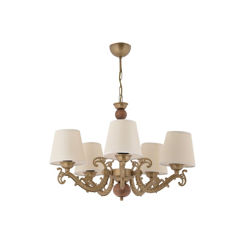 Casa si Gradina - Corpuri si surse de iluminat - Lustre si pendule - Candelabru, Opviq, metal, alb auriu maro, diametru 55 cm, inaltime 65 cm - Infinity.ro