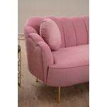 Casa si Gradina - Mobilier - Canapele si coltare - Canapele - Canapea 3 locuri, Hanah Home, lemn fag si pal, dusty rose, 215x90x80 cm - Infinity.ro