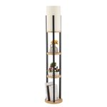 Casa si Gradina - Corpuri si surse de iluminat - Veioze si lampi - Lampadare - Lampadar, Opviq, panou aglomerat si mdf, natural si negru, 135 cm - Infinity.ro