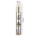 Casa si Gradina - Corpuri si surse de iluminat - Veioze si lampi - Lampadare - Lampadar, Opviq, panou aglomerat si mdf, natural si negru, 135 cm - Infinity.ro