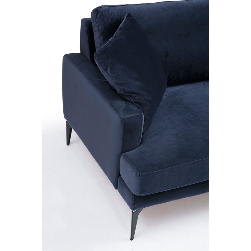 Casa si Gradina - Mobilier - Canapele si coltare - Canapele - Canapea 3 locuri, Atelier Del Sofa, lemn fag si pal, albastru marin, 205x90x88 cm - Infinity.ro