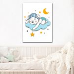 Casa si Gradina - Decoratiuni - Obiecte decorative - Decoratiuni camera copilului - Tablou canvas decorativ, Wallxpert, panza, multicolor, 70x100 cm, rama lemn, 441HPE1104 - Infinity.ro