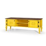 Casa si Gradina - Mobilier - Comode si corpuri - Comode - Comoda tv, Hanah Home, mdf, galben, 150x40x50 cm - Infinity.ro