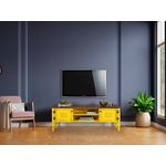Casa si Gradina - Mobilier - Comode si corpuri - Comode - Comoda tv, Hanah Home, mdf, galben, 150x40x50 cm - Infinity.ro